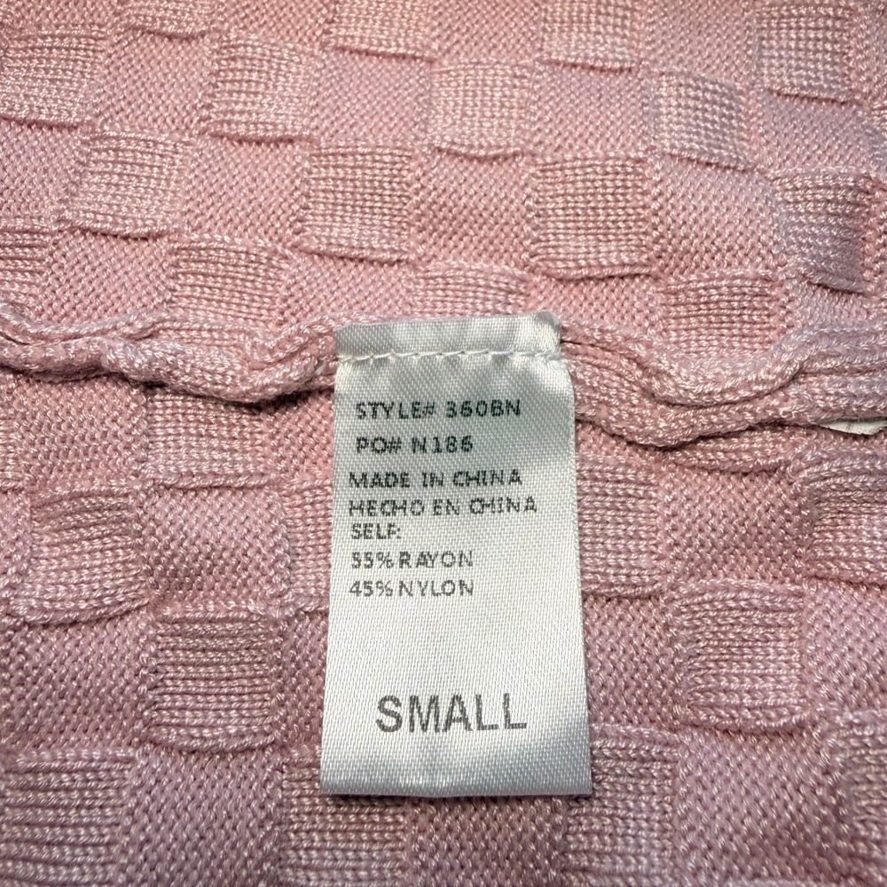 AEMI + CO Pink Checkered Knit Sweater Tank Top NWT Small coquette y2k - Picture 4 of 6